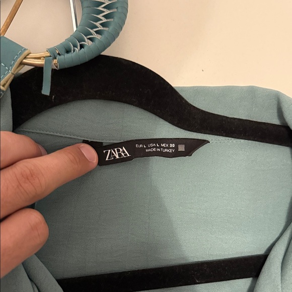 Zara Teal Jumpsuit with Belt - Picture 2 of 2